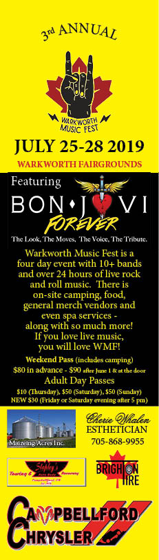The Warkworth Musicfest organizers used this postcard to promote their upcoming event.  It was very popular and effective.