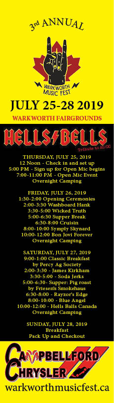 The Warkworth Musicfest organizers used this postcard to promote their upcoming event.  It was very popular and effective.
